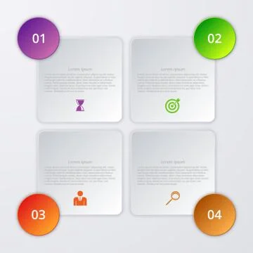 Vector illustration infographics four options. Stock-Illustration