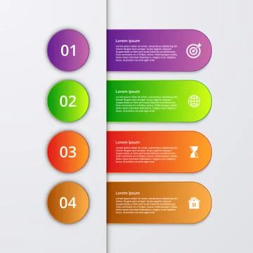 Vector illustration infographics four options. 스톡 일러스트