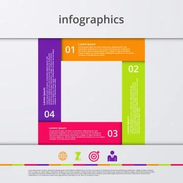 Vector illustration infographics four options. Stock Illustration