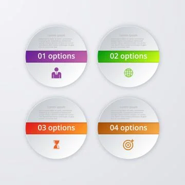 Vector illustration of infographics four options Stock Illustration