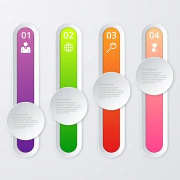 Vector illustration of infographics four options Stock Illustration