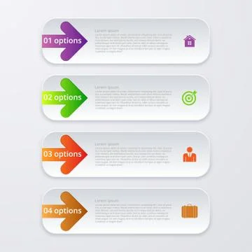 Vector illustration of infographics four options Stock Illustration