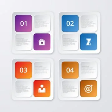Vector illustration of infographics four options Stock Illustration