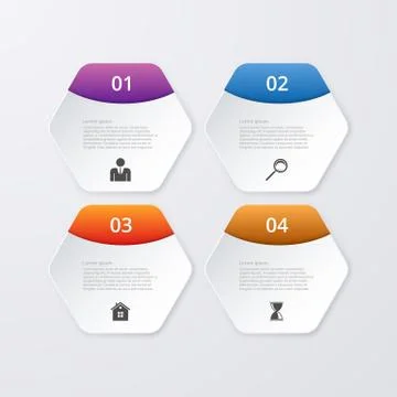 Vector illustration of infographics four options Stock Illustration