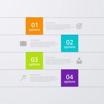 Vector illustration infographics four options Stock Illustration
