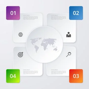 Vector illustration infographics four options Stock Illustration