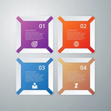 Vector illustration infographics four options Stock Illustration