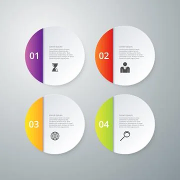Vector illustration infographics four options Stock Illustration