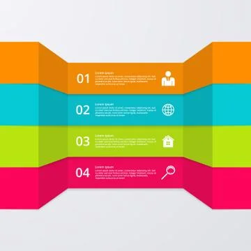Vector illustration infographics four options 스톡 일러스트