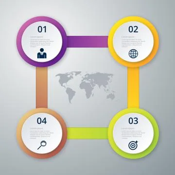 Vector illustration infographics four options Stock Illustration