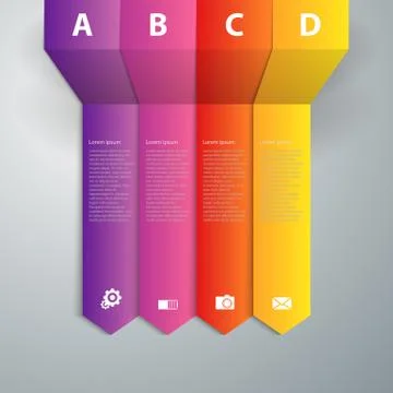 Vector illustration infographics four options Stock Illustration