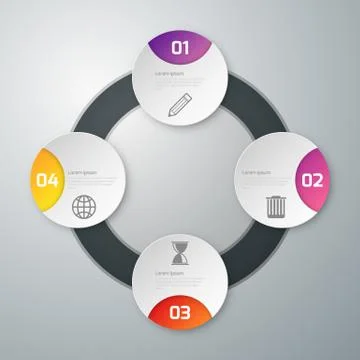 Vector illustration infographics four options Stock Illustration