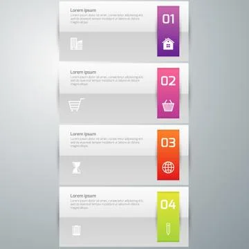 Vector illustration infographics four options Stock Illustration