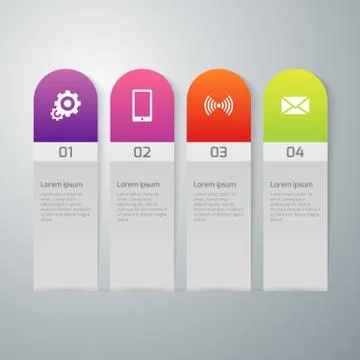 Vector illustration infographics four options Stock Illustration