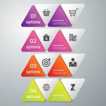 Vector illustration infographics four options Illustrazione stock