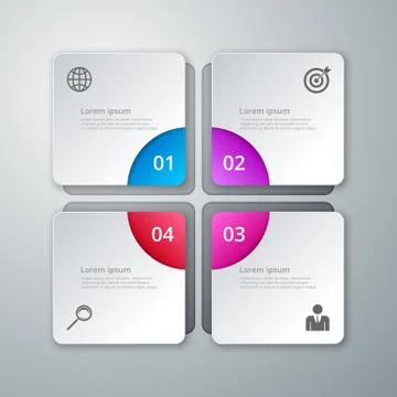 Vector illustration infographics four options Stock Illustration