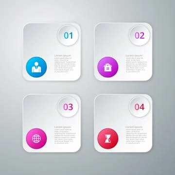 Vector illustration infographics four options Stock Illustration