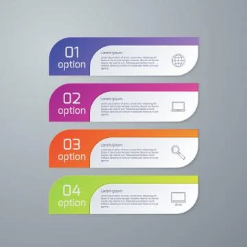 Vector illustration infographics four options Stock Illustration
