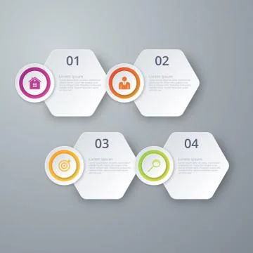 Vector illustration infographics four options Stock Illustration