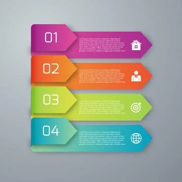 Vector illustration infographics four options Stock Illustration