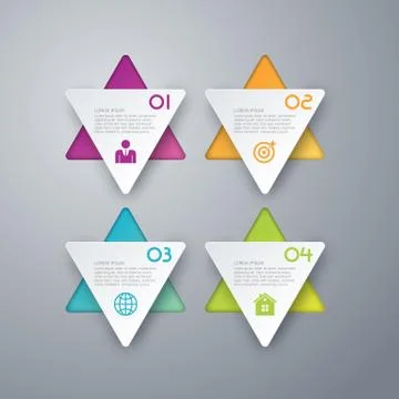 Vector illustration infographics four options Stock Illustration