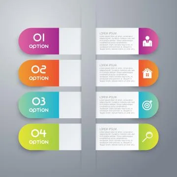 Vector illustration infographics four options Stock Illustration