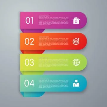 Vector illustration infographics four options Stock Illustration