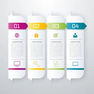 Vector illustration infographics four options Stock Illustration