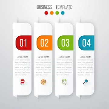 Vector illustration infographics four options Stock Illustration