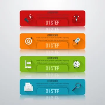 Vector illustration infographics four options Stock-Illustration