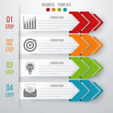 Vector illustration infographics four options Stock Illustration