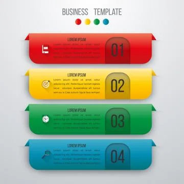 Vector illustration infographics four options Stock Illustration