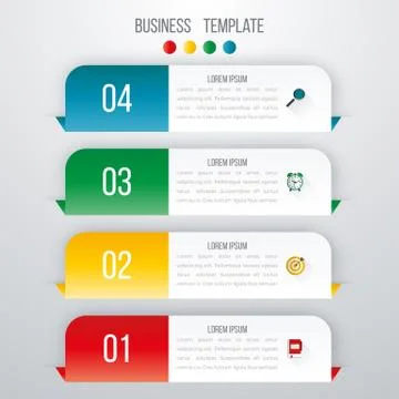Vector illustration infographics four options 스톡 일러스트