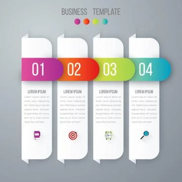 Vector illustration infographics four options Stock Illustration