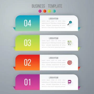Vector illustration infographics four options Stock Illustration