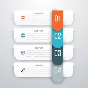 Vector illustration infographics four options Stock Illustration