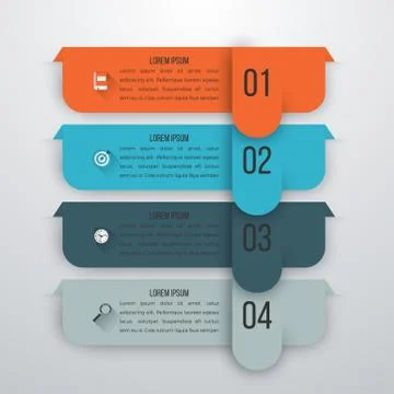 Vector illustration infographics four options Stock Illustration