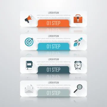 Vector illustration infographics four options Stock Illustration