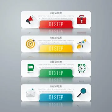Vector illustration infographics four options Stock Illustration