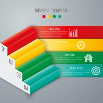 Vector illustration infographics four options Illustrazione stock