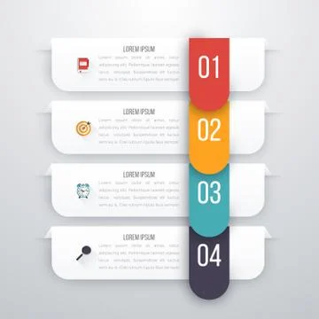Vector illustration infographics four options Stock Illustration