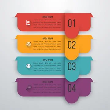 Vector illustration infographics four options Stock Illustration