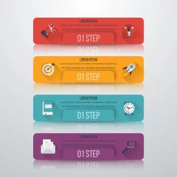 Vector illustration infographics four options Stock Illustration