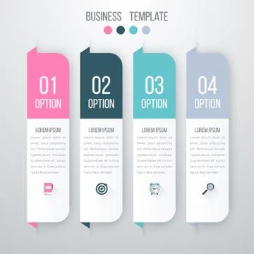 Vector illustration infographics four options Stock Illustration