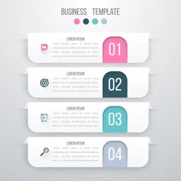 Vector illustration infographics four options Stock-Illustration