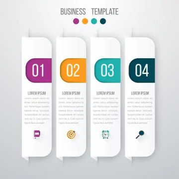 Vector illustration infographics four options Stock Illustration