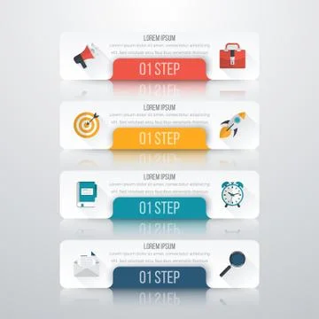 Vector illustration infographics four options Stock Illustration
