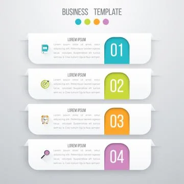 Vector illustration infographics four options Stock Illustration
