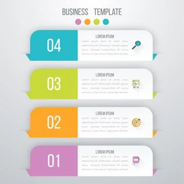 Vector illustration infographics four options Stock Illustration