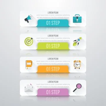 Vector illustration infographics four options Stock-Illustration